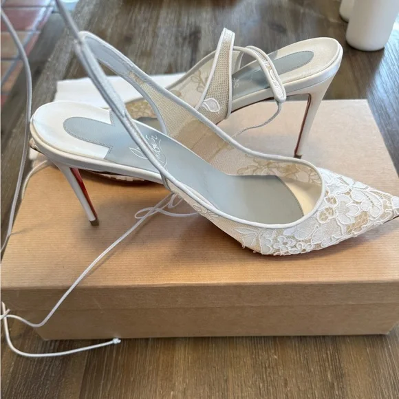Christian Louboutin Lace Slingback 85mm | NEW IN BOX - Picture 12 of 16